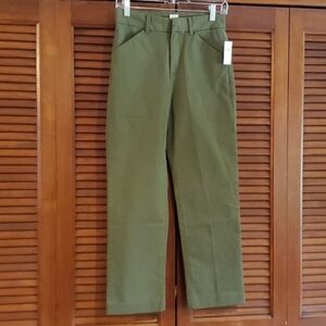 GAP Green Chinos Classic Straight-Leg Ankle Pants